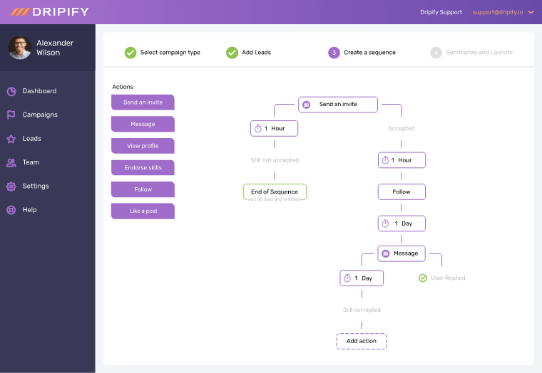 Dripify Dashboard