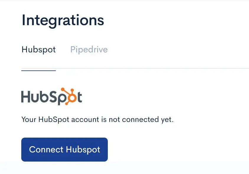 Connect Hubspot CRM