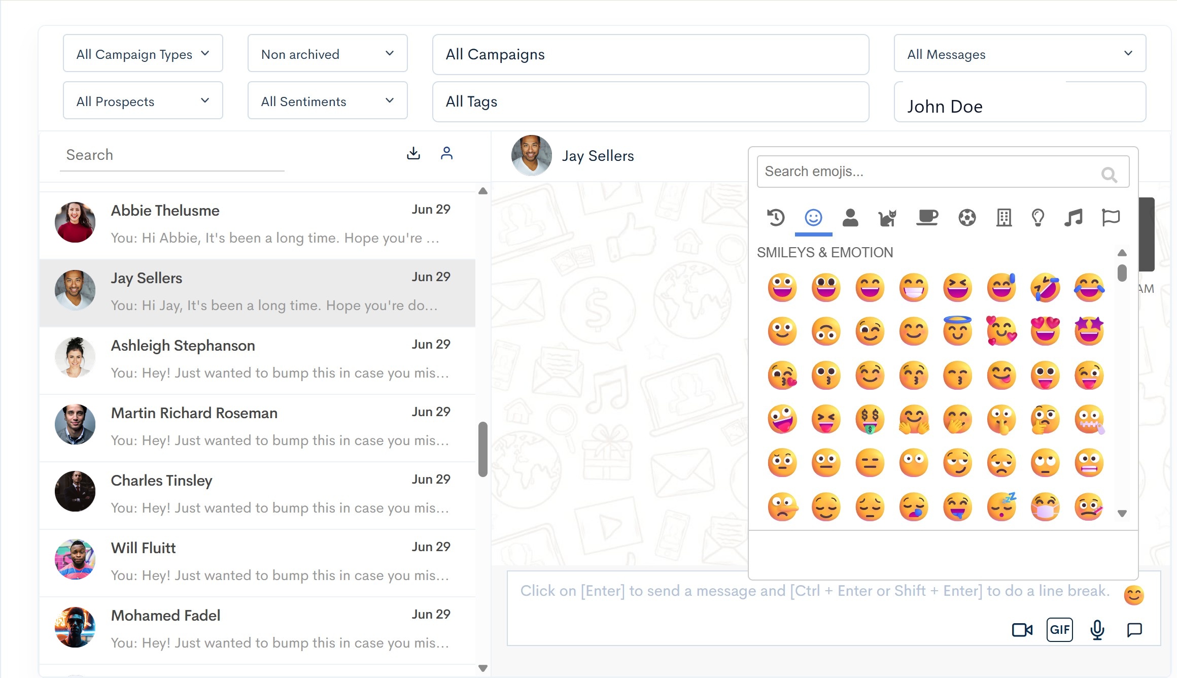 LinkedLite Inbuilt LinkedIn Emoji Picker and Unified Inbox